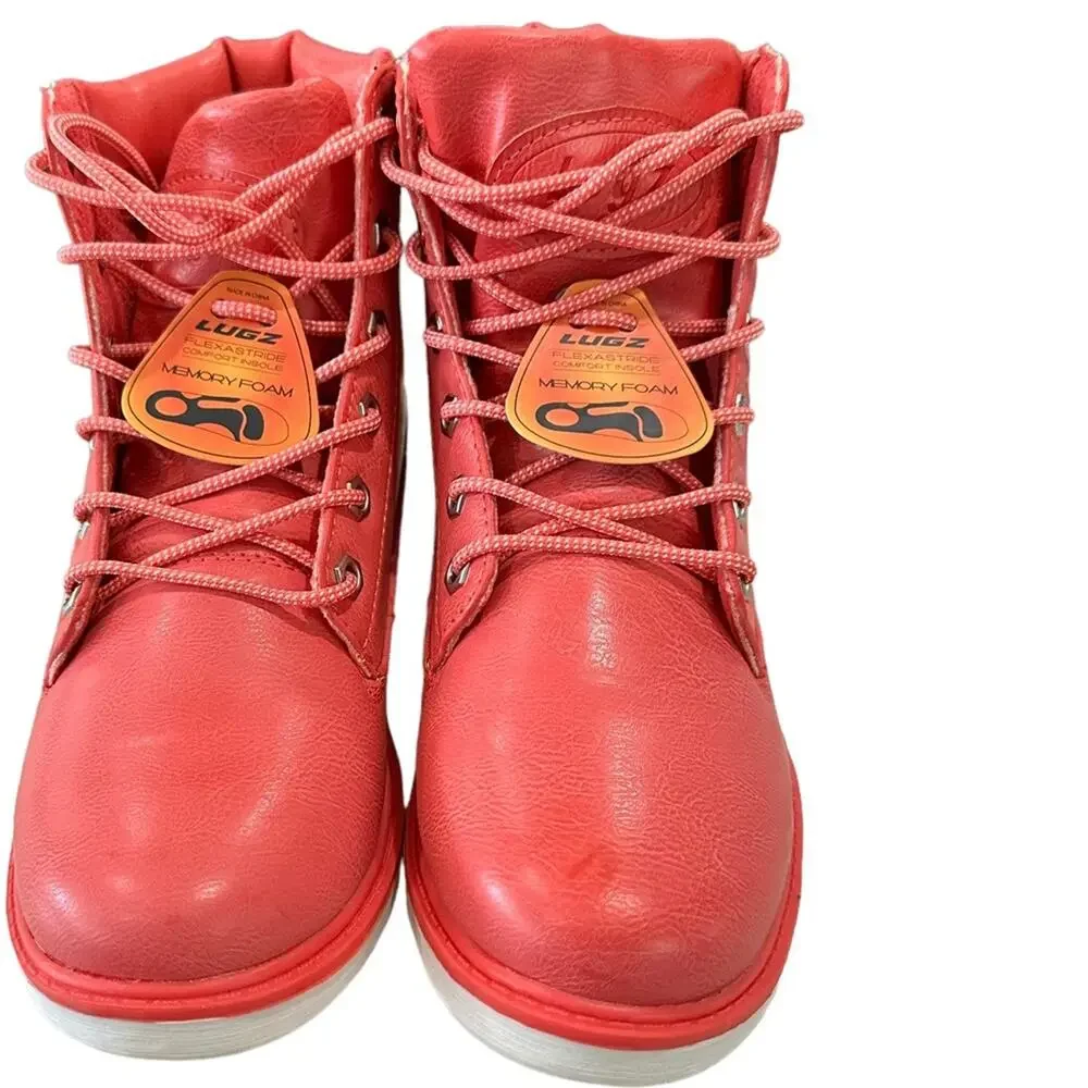 Lugz pink Laceup‎ high top boot. I” heel size 7 new without box - Picture 2 of 14